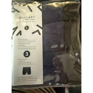 Mallory By Matthew Men’s Boxer Briefs Size Large 3 Pair NEW--NAVY